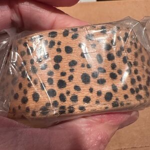Anthropologie Tan and Black Leopard Print Bag